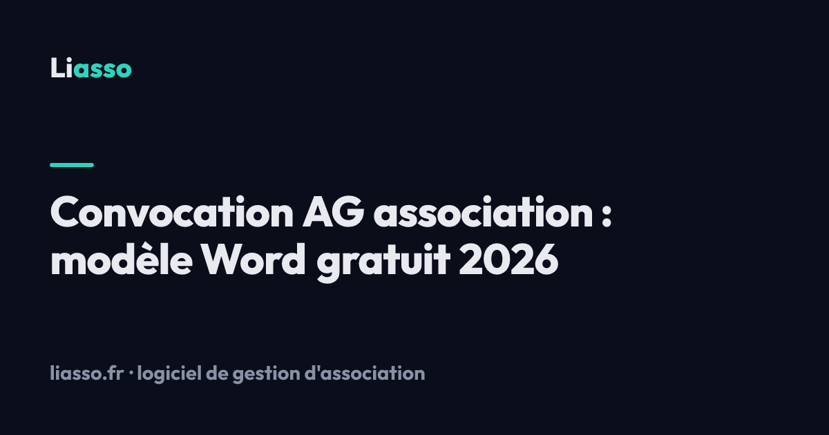 Convocation AG association : modèle Word gratuit 2026